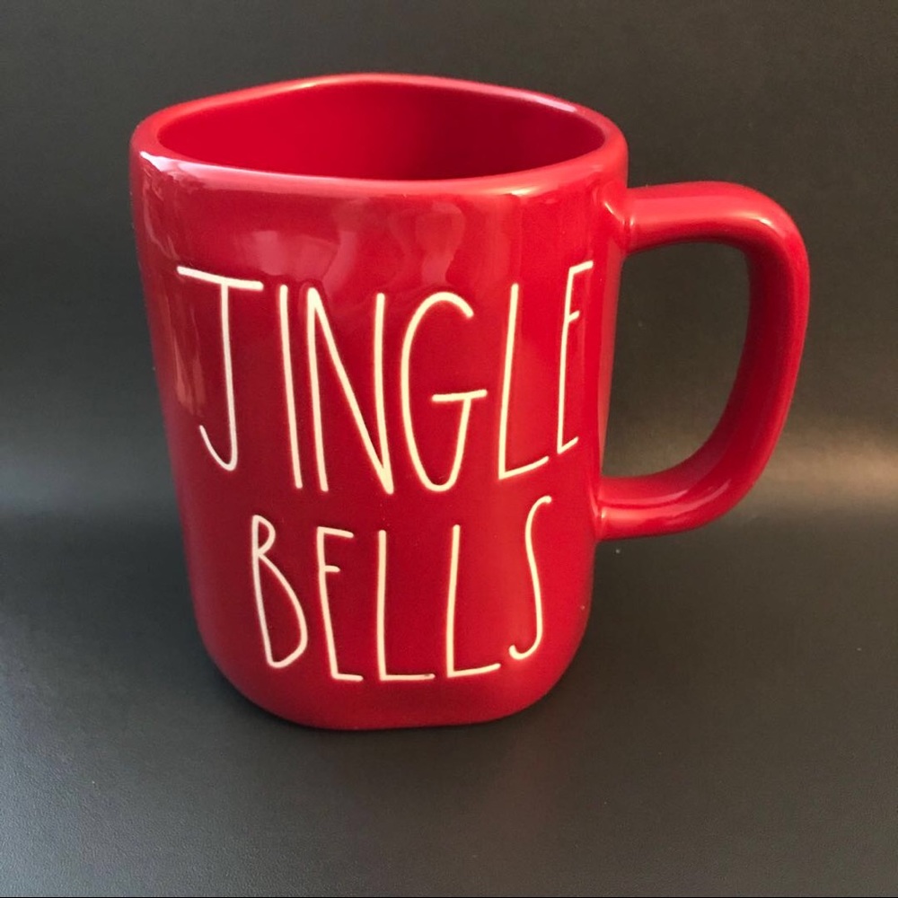 Rae Dunn Red Jingle Bells Mug